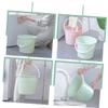 WHAMVOX 1pcs Heavy-Duty Round Bucket Handle for Mopping Utility Water Container for Home and Outdoor Use Sturdy and Versatile Design Green view 3