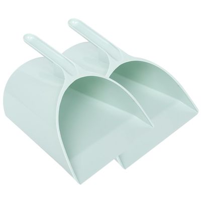 COSMEVIVI 2pcs Portable Trash Shovel Dustpan Mini Cleaning Shovel Handle for Quick Cleanups for Home Desktop and Pet Care Nordic Blue