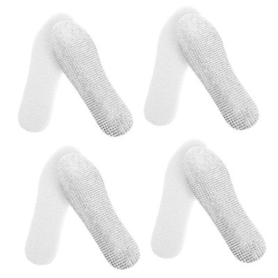 TOBBOMEY 4pairs Thermal Wool Insoles Winter Shoe Inserts for Women Breathable and Warm Insoles Metatarsal Pads for Men