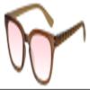 Calabria R860 FL-41 Reading Glasses +0.75 Brown Crystal Orange Grey Plaid Fluorescent Light Sensitivity Photophobia Readers view 1