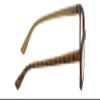 Calabria R860 FL-41 Reading Glasses +0.75 Brown Crystal Orange Grey Plaid Fluorescent Light Sensitivity Photophobia Readers view 3
