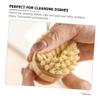 GARVALON 1set Kitchen Dish Scrubber Brush Multi-Purpose Cleaning Tool for Non-Stick Cookware Bamboo and Coir Design Essential Kitchen Cleaning Brush for Grease and Grime Removal view 4