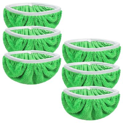MERRYHAPY Replacement Pads 6 Pack Washable Mop Pads for Wet Mopping Dry Sweeping