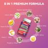 2 Pack Calcium Magnesium Gummies 600MG, Calcium Magnesium Zinc Gummies with Vitamin D3 - High Absorption Complex Calcium Supplement, Vegan, 120 Counts view 3