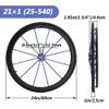 1 Pair 24 Inch Sports Wheelchair Rear Wheel Assembly, Aluminum Alloy Wheel Replacement, 211 (25-540) Pneumatic Rubber Tires view 3