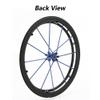 1 Pair 24 Inch Sports Wheelchair Rear Wheel Assembly, Aluminum Alloy Wheel Replacement, 211 (25-540) Pneumatic Rubber Tires view 4