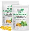 Oil of Oregano Softgels 6000mg Per Serving 240 Count | 2 in 1 Formulated with Black Seed Oil 200mg, 4X Strength Carvacrol & Thymoquinone | Plant Based, Non-GMO & Immune Support view 1