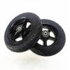 1 Pair 8 Inch Solid Front Wheels Replacement Parts for Wheelchair Walkers Scooter, 20050 Polyurethane Tires, ABS Plastic Wheel Hub view 2