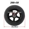 1 Pair 8 Inch Solid Front Wheels Replacement Parts for Wheelchair Walkers Scooter, 20050 Polyurethane Tires, ABS Plastic Wheel Hub view 3