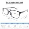 Ryegis 2 Pcs Progressive Reading Glasses for Men,Rectangular Sporty Style TR90 Blue Light Blocking Readers with Spring Hinge2.5 view 4