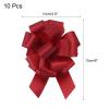 MECCANIXITY 10pcs 6" Glitter Car Large Pull Bow Gift Wrapping Bows for Christmas Flower Presents Birthday Wedding Car, Red view 2