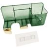 FOMIYES Wall-mounted Storage Rack Bathroom Organizer Shelf for Hair Dryer Hair Salon Compact Design No-screw Mount Green view 1
