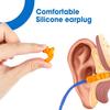 AZEN 55 Pairs Silicone Ear Plugs, Reusable Earplugs for Noise Reduction, 25dB NRR Corded Ear Plug for Sleeping Noise Cancelling, Ear Plug with String Individual Packing view 4