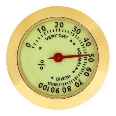 Anneome 2pcs Cigar Humidor Case Box Desktop Humidors Analog Hygrometer for Cigars and Accessories Round Mechanical Hygrometer