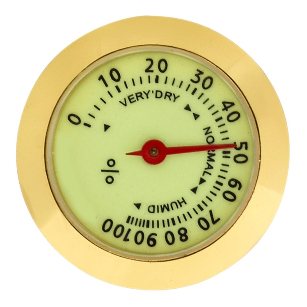 Anneome 2pcs Cigar Humidor Case Box Desktop Humidors Analog Hygrometer for Cigars and Accessories Round Mechanical Hygrometer