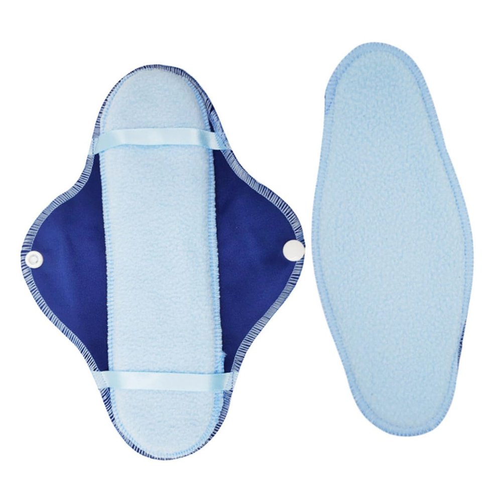 minkissy 8 Pack Reusable Sanitary Pads Washable Fabric Menstrual Pads for Women Portable Foldable Breathable Zipper Bag