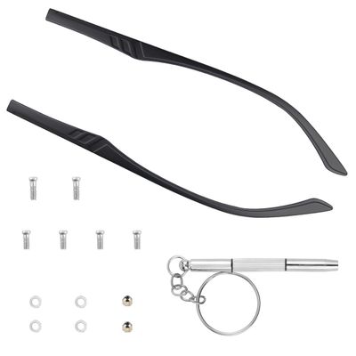 1 Pair Plastic TR90 Glasses Replacement Arms Single Teeth Convex Teeth Universal Glasses and Sunglasses Replacement for Glasses Repair 8mm Width