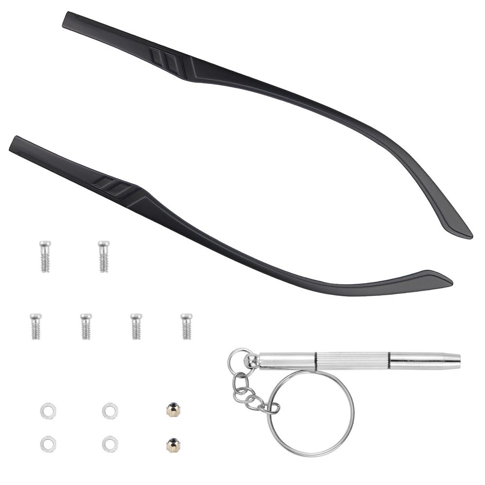 1 Pair Plastic TR90 Glasses Replacement Arms Single Teeth Convex Teeth Universal Glasses and Sunglasses Replacement for Glasses Repair 8mm Width