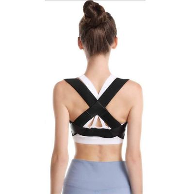 ZUIAI Adjustable Clavicle Posture Corrector Brace Support Belt Adjustable Posture Corrector Clavicle Back Posture Correction(Black-JoJo's Bizarre Adventure1,Large-L)