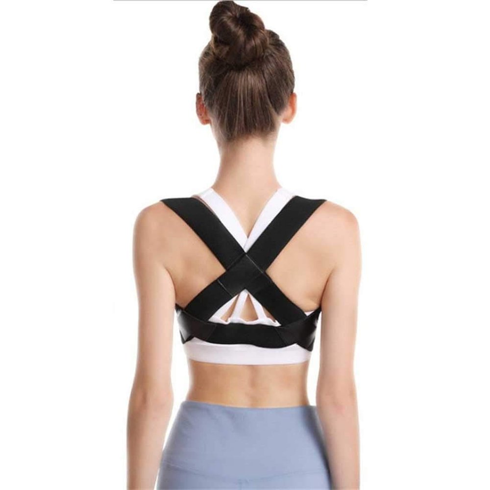 ZUIAI Adjustable Clavicle Posture Corrector Brace Support Belt Adjustable Posture Corrector Clavicle Back Posture Correction(Black-JoJo's Bizarre Adventure1,Large-L)