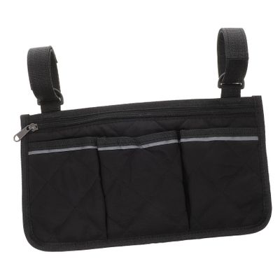 TOVINANNA Electric Wheelchair Arm Bag Reflective Strip Senior Mobility Accessory Storage for Keys Phone Wallet