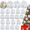 24 Set Gingerbread Paper Coloring Houses DIY Craft Color Your Own Cardboard House Personalize a Cardboard House Christmas Holiday Party Favor Gifts for Classroom Home 5.31x4.33x4.33In (White) view 1