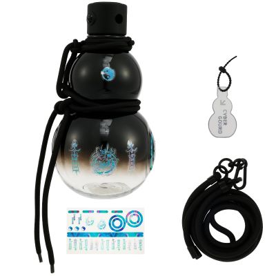 900ml Gourd Water Bottle, Gourd Bottle, Bottle Gourd,Gourd Sports Water Bottle Leakpoof Gourd Style Portable Travel Water Bottle Chinese Retro Inspired for Daily Drinking Use (Obsidian Black)
