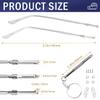 1 Pair Metal Glasses Replacement Temples with Screws and Screwdriver Universal Eyewear Frame Temple Replacement for Glasses Repair Silver view 2