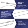 1 Pair Metal Glasses Replacement Temples with Screws and Screwdriver Universal Eyewear Frame Temple Replacement for Glasses Repair Silver view 4