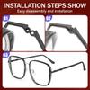 1 Pair Metal Glasses Replacement Arms with Screws and Screwdriver Eyewear Frame Temple Replacement for Thin Metal Glasses and Sunglasses (Black) view 3