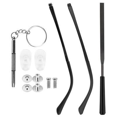 1 Pair Metal Glasses Replacement Arms Kit with Screwdriver Eyeglasses Temple Legs, Screws, and Washers - Ideal for Eyeglasses and Sunglasses