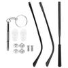 1 Pair Metal Glasses Replacement Arms Kit with Screwdriver Eyeglasses Temple Legs, Screws, and Washers - Ideal for Eyeglasses and Sunglasses