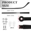 1 Pair Metal Glasses Replacement Arms Kit with Screwdriver Eyeglasses Temple Legs, Screws, and Washers - Ideal for Eyeglasses and Sunglasses view 2