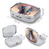 Pill Box with Mirror Animal Cartoon Elephant Pill Case 2 Compartment Personal Pill Organizers for Pocket Purse Portable Travel Pillbox Medicine Planner for Vitamin Fish Oil view 2