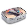 Pill Box with Mirror Animal Cartoon Elephant Pill Case 2 Compartment Personal Pill Organizers for Pocket Purse Portable Travel Pillbox Medicine Planner for Vitamin Fish Oil view 4