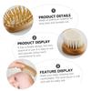 Abaodam 3pcs Shower Wool Brush Set with Bamboo Handle Comb Gentle Bath Brush for Newborn Scalp Care Soft Wool Bristles for Delicate Skin for Boy Girl Bathing view 4