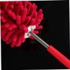 COLLBATH Chenille Microfiber Duster with Telescopic Handle Flexible Reach Tool for Dusting Ceiling Fans Blinds and Furniture Red Traps Dust Easy to Clean Non-Slip Grip view 3
