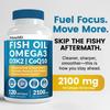 5-in-1 Fish Oil Omega 3 Supplements (2100mg) - Fish Oil with Vitamins D3 & K2 and CoQ10 - EPA DHA Omega 3 Supplement - Lemon Flavored Fatty Acid Supplements, Pack of 2 view 2