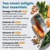 5-in-1 Fish Oil Omega 3 Supplements (2100mg) - Fish Oil with Vitamins D3 & K2 and CoQ10 - EPA DHA Omega 3 Supplement - Lemon Flavored Fatty Acid Supplements, Pack of 2 view 3