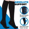 ABSOLUTE SUPPORT Made in USA - Opaque Compression Knee High for Men and Women 30-40mmHg - Compression Stockings for Post Surgery Recovery, Embolism, Pregnancy, Pain Relief - Black, X-Large - A301BL4 view 3
