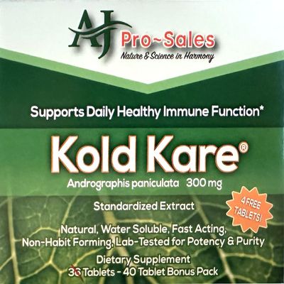 Kold Kare Daily Immune Health Function, 40 Count - Effective Against Cold, Sinus, Allergy Symptoms | Non-Habit Forming | No Side Effects