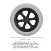 12In PU Wheelchair Caster with Rustproof Hub Non Slip Rollers Wheels for Electric Wheelchair Walking Aids Gray view 2