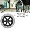 12In PU Wheelchair Caster with Rustproof Hub Non Slip Rollers Wheels for Electric Wheelchair Walking Aids Gray view 4