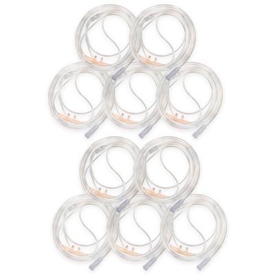 JWYN 10pk 7Ft Adult Oxygen Nasal Cannula, Salter Style, Trumpet Connector