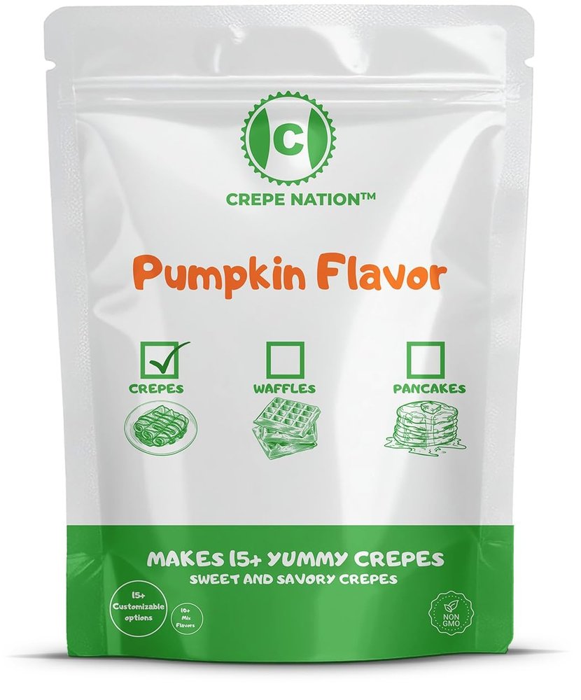 Crepe Mix, Pumpkin Flavor, 2 lbs, Makes up to 30 Crepes