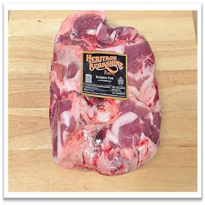 Heritage Berkshire Pork American Kurobuta Shoulder, Boneless, Juicy Marbled, 3 Count of 2 Pack 6.5 lb Each, 40 lb Case