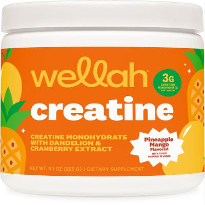 Wellah Creatine for Women - Creatine Monohydrate with Dandelion & Cranberry Extract (50 Servings, Pineapple Mango)