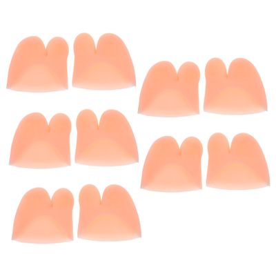 NOLITOY 5pairs Silicone Ballet Toe Pads Soft Forefoot Cushion Protectors for Pointe Shoes of Comfortable Gel Toe Protectors Skin for and Pressure Distribution