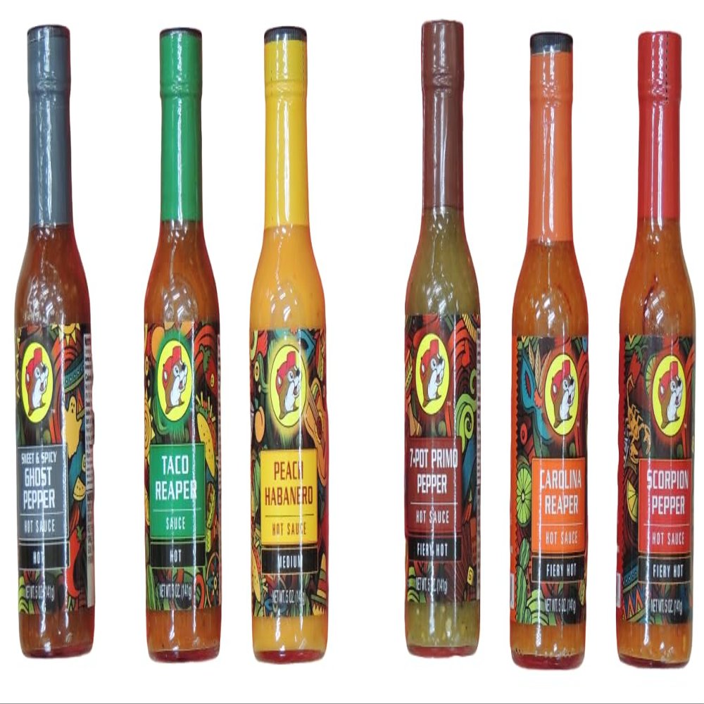 Buc-ee's Offical Beaver Hot Sauce Collection 6 Pack