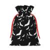 WANGXUEE Halloween Flying Bats Print Drawstring Bags Packing Storage Linen Jewelry Pouches Sacks Party Supplies view 2